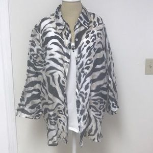 Animal Print Top with attached Coordinating Shell